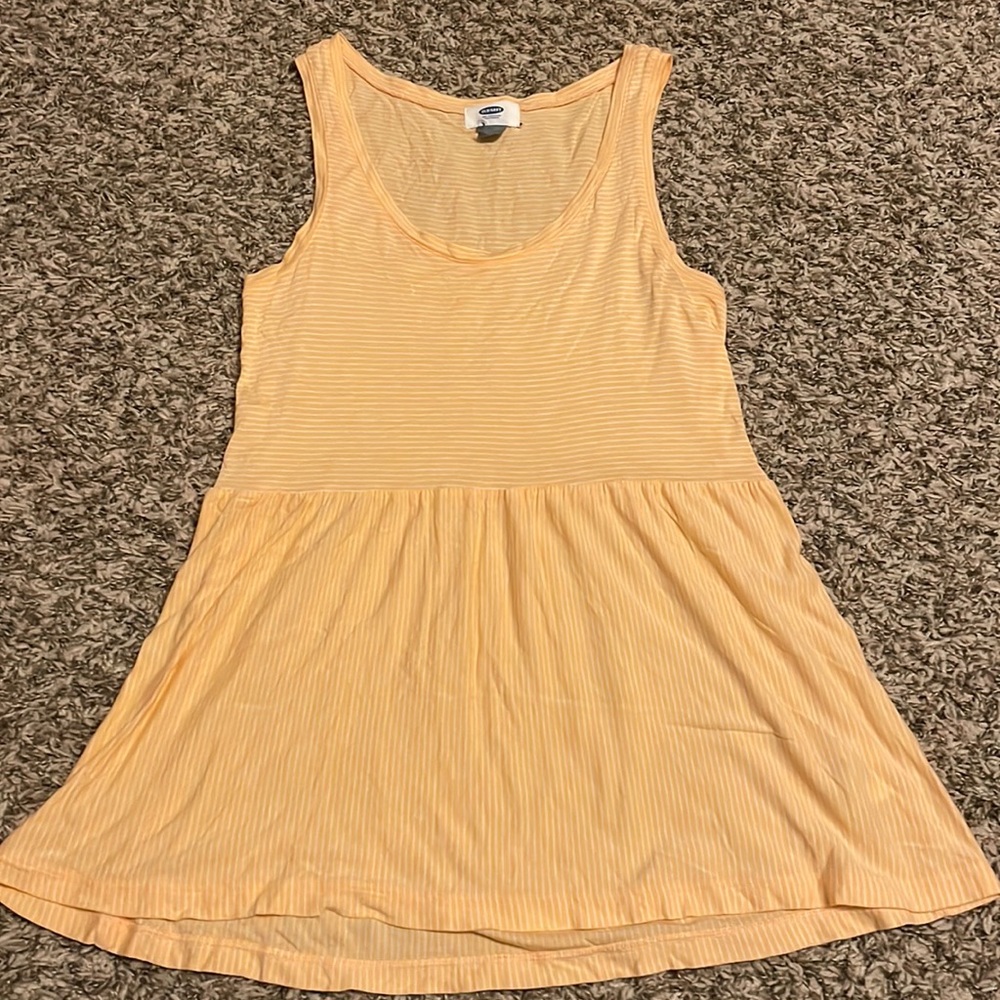 Orange and white stripe tank top
